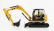 Dm-models Caterpillar Cat308e2 Cr Sb Escavatore Cingolato - Tractor Hydraulic Mini Excavator 1:32 Žlutá Černá