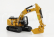 Dm-models Caterpillar Cat320f Escavatore Cingolato - Tractor Hydraulic Excavator 1:64 Žlutá Černá