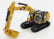 Dm-models Caterpillar Cat320f Escavatore Cingolato - Tractor Hydraulic Excavator 1:64 Žlutá Černá