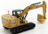Dm-models Caterpillar Cat323 Escavatore Cingolato - Tractor Hydraulic Excavator 1:50 Žlutá Černá