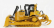 Dm-models Caterpillar Catd6r Xl Track Dozer Ruspa Cingolata - Scraper Type Tractor 1:50 Žlutá Černá