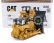 Dm-models Caterpillar Catd8 Ruspa Cingolata - Dozer Scraper Track Type Tractor - Waste Handler Configuration 1:50 Žlutá Černá
