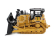 Dm-models Caterpillar Catd8 Ruspa Cingolata - Dozer Scraper Track Type Tractor - Waste Handler Configuration 1:50 Žlutá Černá
