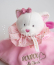 Doudou Dárková - plyšový usínáček růžová kočka 20 cm