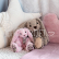 Doudou Histoire d´Ours Plyšová hračka růžový králíček 25 cm