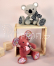 Doudou Histoire d´Ours Plyšová kamarádka tmavě růžová myška 25 cm