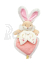 Doudou Hračka růžový kamarád králíček 24 cm