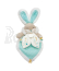 Doudou Hračka tyrkysový kamarád králíček 24 cm