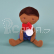 Doudou Julijou Panenka Enzo 16 cm modrá