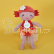 Doudou Julijou Panenka Lola 16 cm červená