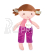 Doudou Julijou Panenka Mia 16 cm fuchsia