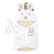 Doudou Plyšová bílá dečka s kapucí Happy Wild 70 cm