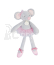 Doudou Plyšová hračka myška šedá balerína 30 cm