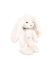 Doudou Plyšový králíček s šátkem bílý 35 cm