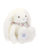 Doudou Plyšový králíček s šátkem bílý 35 cm