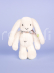 Doudou Plyšový králíček s šátkem bílý 35 cm