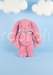 Doudou Plyšový králíček s šátkem růžový 35 cm