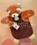 Doudou Plyšový maňásek panda červená 25 cm