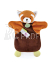 Doudou Plyšový maňásek panda červená 25 cm