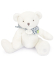 Doudou Plyšový medvídek bílý 25 cm