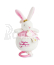 Doudou Plyšový  růžový králíček hrající melodii 14 cm