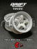 DS Racing Drift Element 5 Spoke disky, Trojitý bílý se stríbrnými nýty, 2 ks