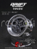 DS Racing Drift Element 6 Spoke disky, Gunmetal, chromový okraj a černé nýty, 2 ks