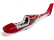 E-flite trup s krytem: Cirrus SR-22T 1.5m červený