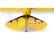 RC letadlo E-flite Waco 0.55m SAFE Select BNF Basic, žlutá