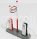Edicola Accessories Pompa Benzina - Pump Oil Gas Fuel Esso 1:43 Červená Modrá Bílá