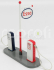 Edicola Accessories Pompa Benzina - Pump Oil Gas Fuel Esso 1:43 Červená Modrá Bílá