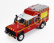 Edicola Land rover Defender 130 Pick-up Closed Sdis Vehicule D'intervention En Mileu Perilleux De La Loire Fire Engine 1986 1:43 Červená Žlutá Stříbrná