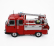 Edicola Peugeot J9 Desautel Fire Engine 1982 1:43 Červená Stříbrná