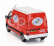 Eligor Renault Master Van Arlette Gruss 2003 1:43 Červená Bílá