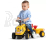 FALK - Dětské odrážedlo Baby Komatsu s vlečkou, lopatkou a hrabičkami