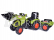FALK - Šlapací traktor Claas Axos 330 s nakladačem a vlečkou