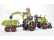 FALK - Šlapací traktor Claas Axos s nakladačem, rypadlem a vlečkou