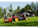 FALK - Šlapací traktor Farm Lander s nakladačem, rypadlem a vlečkou červený
