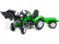 FALK - Šlapací traktor Garden Master s nakladačem a vlečkou zelený