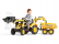 FALK - Šlapací traktor Komatsu s bagrem a Maxi vlečkou