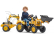FALK - Šlapací traktor Komatsu s nakladačem, rypadlem a vlečkou