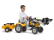 FALK - Šlapací traktor Super Builder s nakladačem a vlečkou