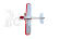 RC letadlo Funky Cub 1,8m, červená