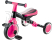 Globber - Tříkolka / odrážedlo Learning Trike Fuchsia pink