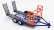 Gmp Accessories Carrello Trasporto Auto 2-assi - Car Transporter Trailer Lubricants 76 1:43 Modrá Oranžová Šedá
