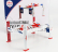 Greenlight Accessories Chevron Garage Set Officina Čtyřsloupový zvedák 1:18, bílá