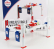 Greenlight Accessories Chevron Garage Set Officina Čtyřsloupový zvedák 1:18, bílá