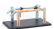 Greenlight Accessories Gulf Oil Garage Set Officina - Ponte Sollevatore Auto - Four Post Lift 1:64 Světle Modrá Oranžová
