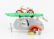 Greenlight Trailer Teardrop With Bicycle And Kayak Boat Roulotte 1960 1:24 Stříbrná Červená Zelená