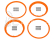Heavy Duty Wheel Bead Lock Rings Orange/F. 2 Wheel